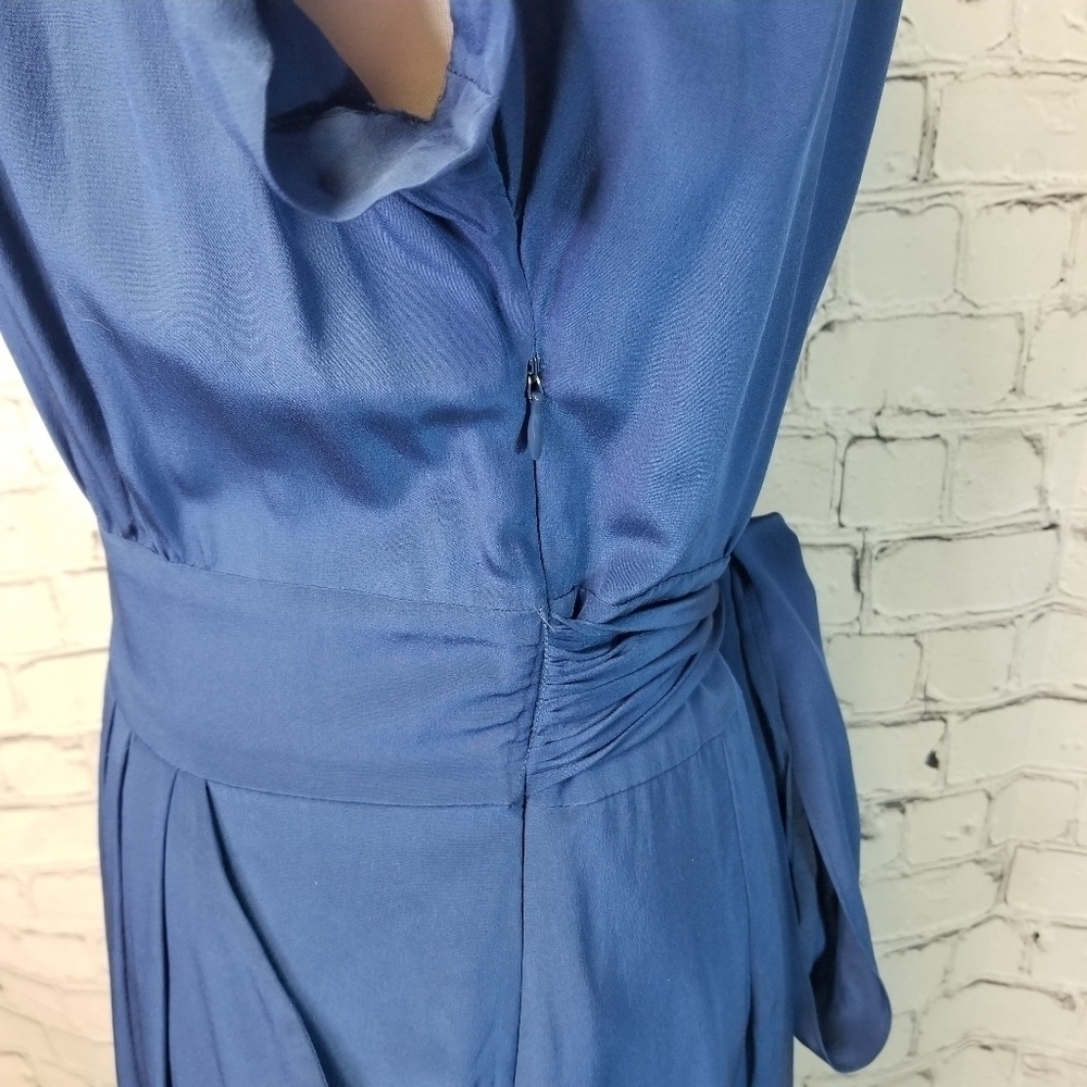Bcbgmaxazria royal blue silk dress - Picture 10 of 12